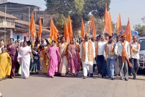 शिधापत्रिकेवर वस्तू मिळवण्यासाठी शिवसेनेचा राधानगरीत मोर्चा