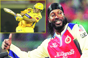 महाशक्ती चेन्नई सुपर किंग्ज X महाफलंदाज ख्रिस गेल महाशक्ती चेन्नई सुपर किंग्ज X महाफलंदाज ख्रिस गेल