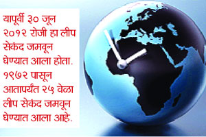 यंदा लीप सेकंद नाही! यंदा लीप सेकंद नाही!