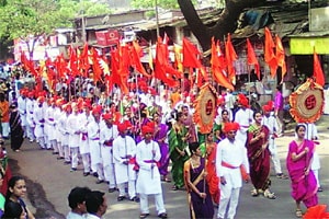 गोरेगावातील स्वागतयात्रेत यंदा मतदार जागृती गोरेगावातील स्वागतयात्रेत यंदा मतदार जागृती