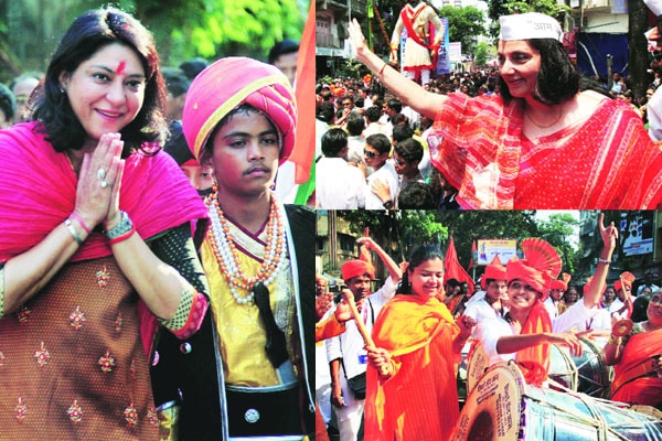 शोभायात्रेत निवडणुकीच्या प्रचाराची राजकीय गुढी शोभायात्रेत निवडणुकीच्या प्रचाराची राजकीय गुढी
