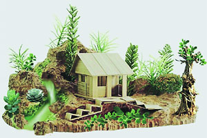 कलाकुसर: थर्माकोलपासून टेबलटॉप लँडस्केप