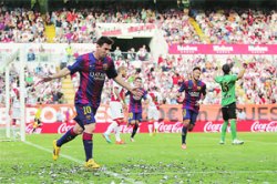 बार्सिलोनाच्या विजयात मेस्सी, नेयमार चमकले