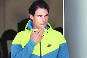 दुखापतीमुळे नदालच्या सरावात अडचणी दुखापतीमुळे नदालच्या सरावात अडचणी