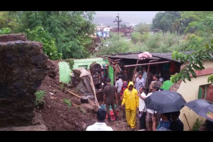 मुसळधार पावसामुळे भूस्खलन; दिघे कुटुबातील पाच जण ठार