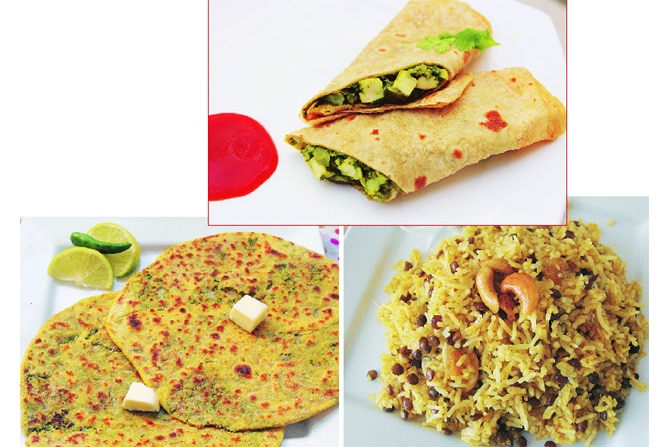 पालक काथी रोल्स
