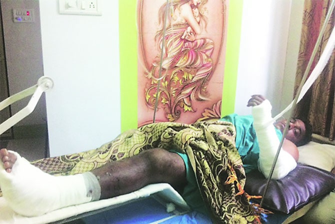 कंत्राटदाराला जबर मारहाण