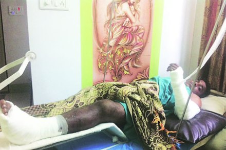 कंत्राटदाराला जबर मारहाण
