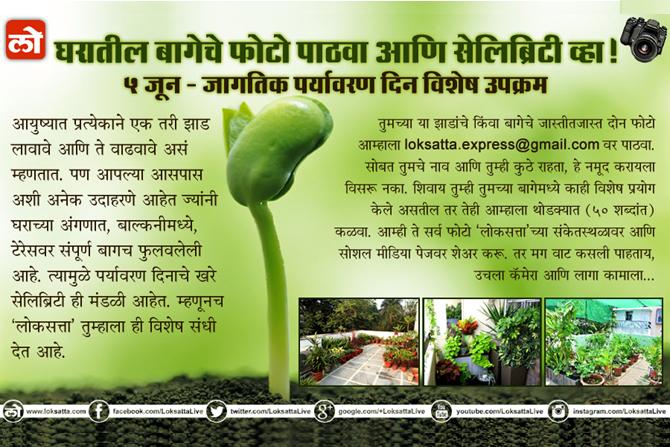 घरातील बागेचे फोटो पाठवा आणि सेलिब्रिटी व्हा!