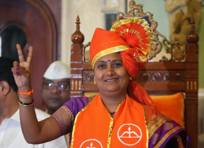 Mumbai, India - Sept. 9, 2014:First time Shiv Sena corporator Snehal Ambekar was elected as the 73rd Mayor of Mumbai at BMC headquarters in Mumbai, India, on Tuesday, September 9, 2014. (Photo by Kunal Patil/ Hindustan Times) Mumbai, India - Sept. 9, 2014:First time Shiv Sena corporator Snehal Ambekar was elected as the 73rd Mayor of Mumbai at BMC headquarters in Mumbai, India, on Tuesday, September 9, 2014. (Photo by Kunal Patil/ Hindustan Times)