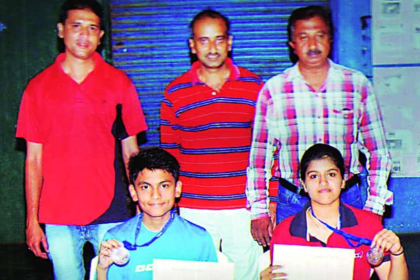 सीबीएससी राज्यस्तरीय टेबल टेनिस स्पर्धेत कांस्यपदकाचे मानकरी ठरलेले नाशिक येथील नचिकेत गंगाखेडकर, श्रेया मुथ्थुकुमार.