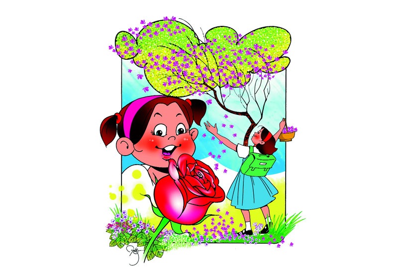 लोखंडी दरवाजा अर्धवट उघडा होता. नूपुर आणि प्रचीती त्या दरवाजातून आत बागेत शिरल्या.