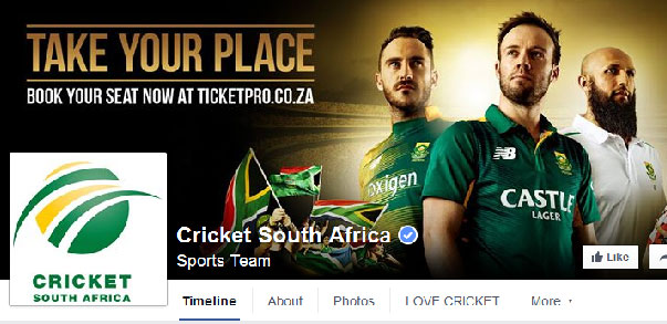 द.आफ्रिकेचे फेसबुक पेज हॅक.