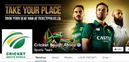 द.आफ्रिकेचे फेसबुक पेज हॅक.