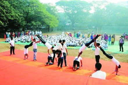 पाटकर शाळेमध्ये विशेष मुलांच्या स्पर्धाचे आयोजन करण्यात आले होते.