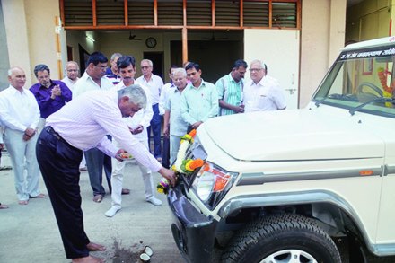 रा. स्व. सं समितीच्या उपक्रमामध्ये नव्या गाडीचा समावेश करण्यात आला.