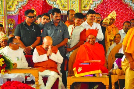 प्राणप्रतिष्ठा व मस्तकाभिषेक सोहळ्याला भाजप अध्यक्षांनी हजेरी लावली.