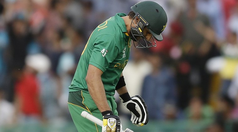 Pakistan's Shahid Afridi walks from the field after he was dismissed for 14 runs during their ICC World Twenty20 2016 cricket match against Australia in Mohali, India, Friday, March 25, 2016. (AP Photo/Altaf Qadri) Pakistan's Shahid Afridi walks from the field after he was dismissed for 14 runs during their ICC World Twenty20 2016 cricket match against Australia in Mohali, India, Friday, March 25, 2016. (AP Photo/Altaf Qadri)