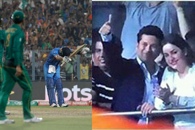 Virat Kohli bows down to Sachin Tendulkar