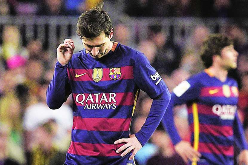 बार्सिलोनाचा अव्वल आघाडीपटू लिओनेल मेस्सीने कारकीर्दीतील ५००व्या गोलची नोंद केली, बार्सिलोनाचा अव्वल आघाडीपटू लिओनेल मेस्सीने कारकीर्दीतील ५००व्या गोलची नोंद केली,