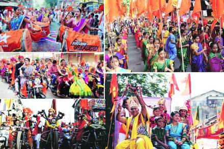  नववर्षांच्या स्वागतासाठी शुक्रवारी गुढीपाडव्याला मुंबईत घरोघरी उत्साहाचे तोरण लागले. 