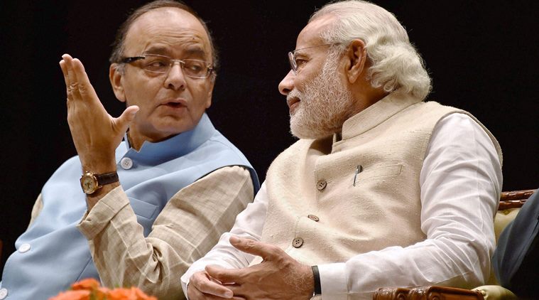 पंतप्रधान नरेंद्र मोदी आणि केंद्रीय अर्थमंत्री अरुण जेटली. (संग्रहित छायाचित्र)