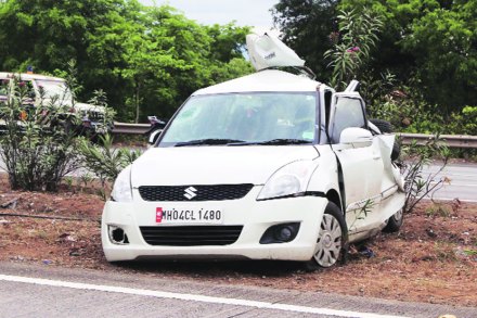 द्रुतगती मार्ग अपघातप्रकरणी स्विफ्ट कारचालकाला अटक