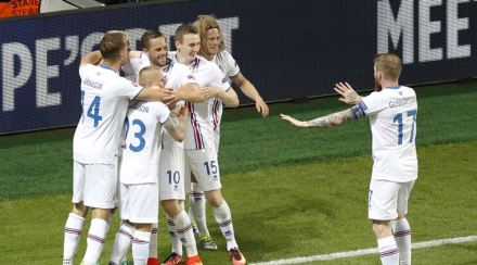 Iceland, playing their first major tournament, levelled in the 50th minute in a confident display against Portugal. (Source: AP)
