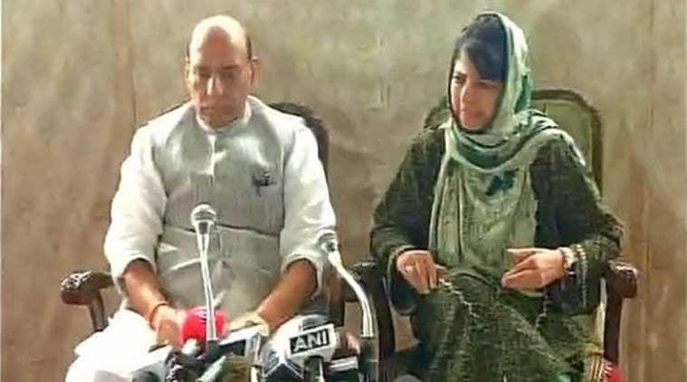 rajnath singh, mehbooba mufti rajnath singh, mehbooba mufti