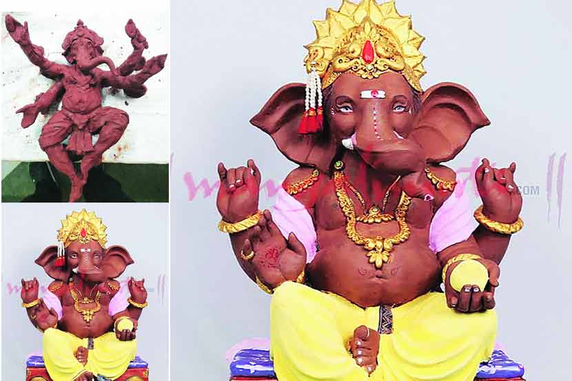 पर्यावरणस्नेही गणेशाचा ‘लाल’ अवतार