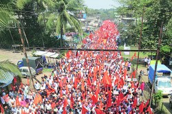 मराठा समाजाचे पालघरमध्ये विराट शक्तिप्रदर्शन