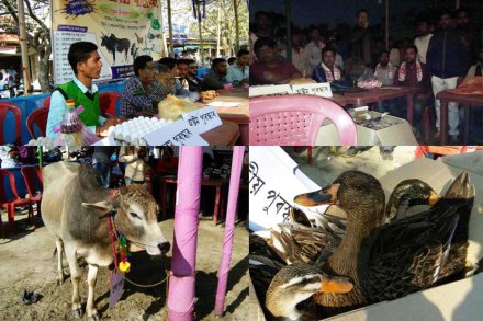नववर्षांच्या स्वागतासाठी या गावात लॉटरीचा हा छोटासा खेळ ठेवण्यात आला होता.