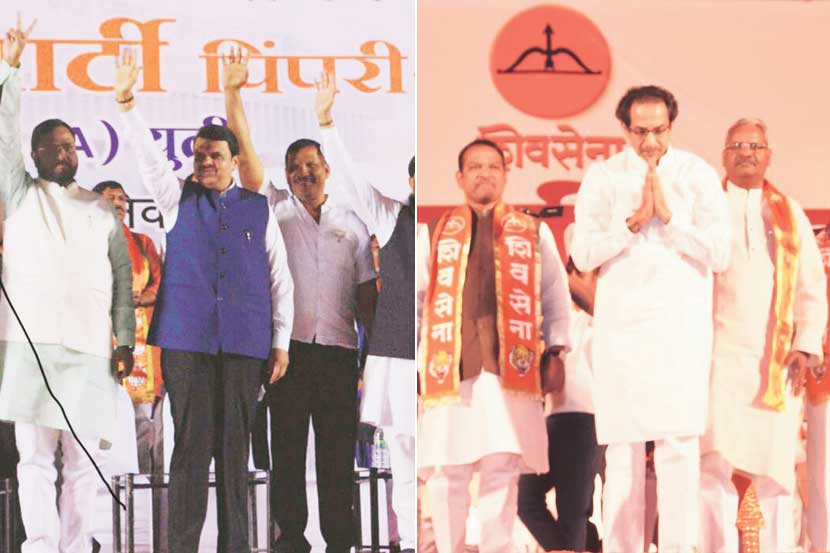 चिंचवडला मुख्यमंत्री देवेंद्र फडणवीस यांची, तर आकुर्डीत शिवसेनेचे पक्षप्रमुख उद्धव ठाकरे यांची प्रचारसभा झाली. त्यामुळे शहरातील वातावरण ढवळून निघाले. चिंचवडला मुख्यमंत्री देवेंद्र फडणवीस यांची, तर आकुर्डीत शिवसेनेचे पक्षप्रमुख उद्धव ठाकरे यांची प्रचारसभा झाली. त्यामुळे शहरातील वातावरण ढवळून निघाले.