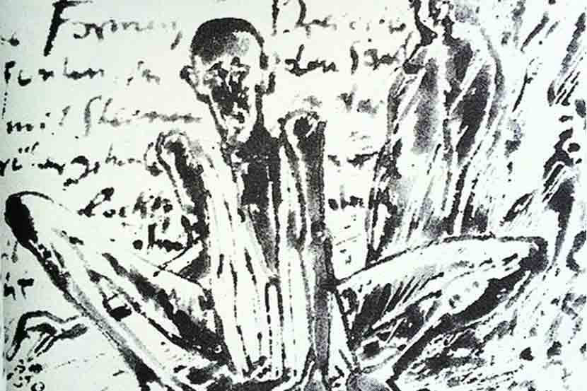 ‘शो युवर टंग’ या पुस्तकातील ग्रास यांनी केलेले रेखाटन 