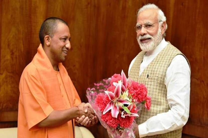 योगी आदित्यनाथ आणि नरेंद्र मोदी 
