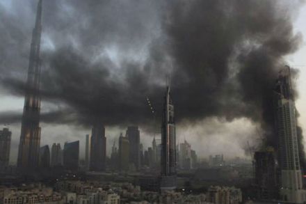 dubai, fire, burj khalifa