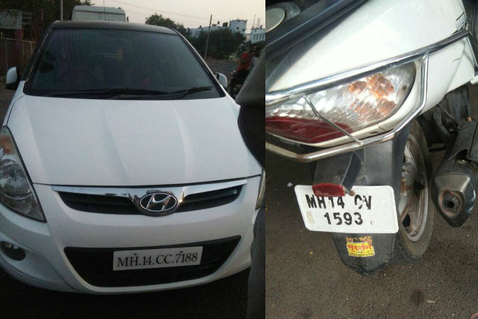 पिंपरी चिंचवडमध्ये कारची दुचाकीला धडक