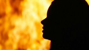 woman, burnt, alive,