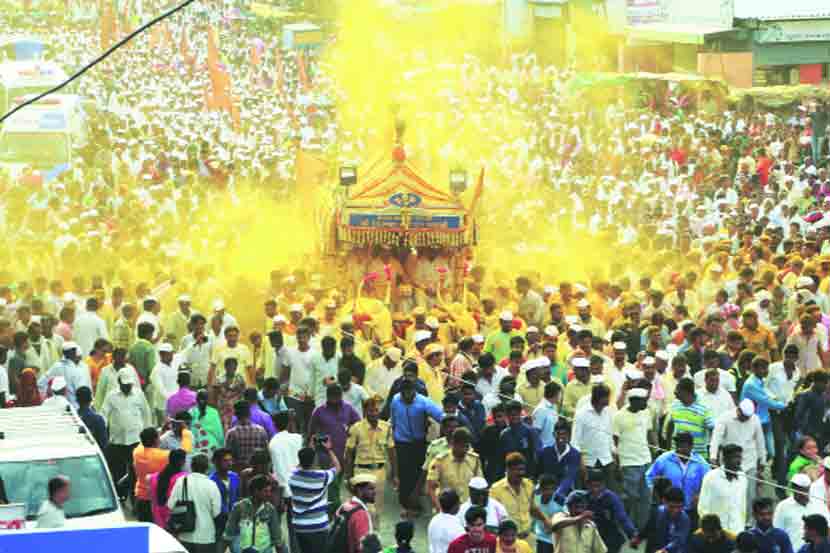 वैष्णवांच्या मेळ्याचे जेजुरीत जोरदार स्वागत