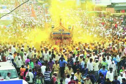 वैष्णवांच्या मेळ्याचे जेजुरीत जोरदार स्वागत