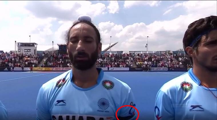 indian men hockey team , hockey world league semifinal against pakistan , indian men hockey team wore black arm band during hockey world league semifinal against pakistan ind vs pak , champions trophy 2017 , ind vs pak , Pakistan India Final 18 June 2017 , condemen pakistan attack on indian army , Loksatta, Loksatta news, Cricket, Sports news, Marathi, Marathi news
