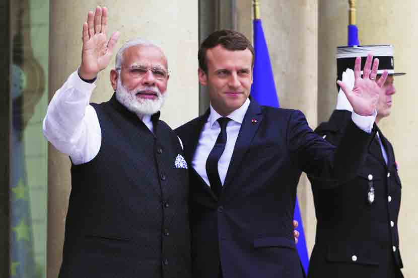 मोदी-मॅक्रॉन भेटीत हवामान बदल,दहशतवाद प्रतिबंधावर व्यापक चर्चा