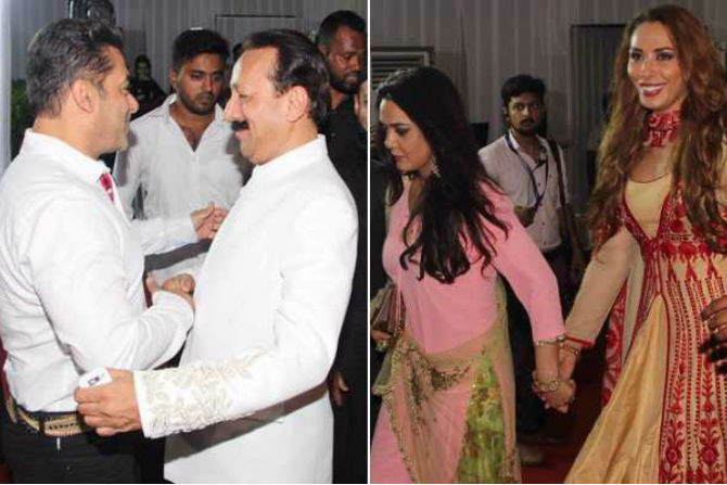 salman khan, baba siddiqui, priti zinta, iulia vantur