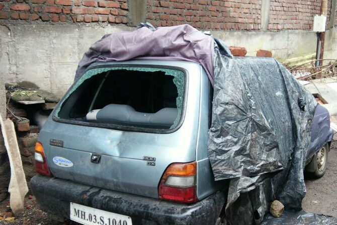 destruction, vehicles, nashik,marathi news, marathi
