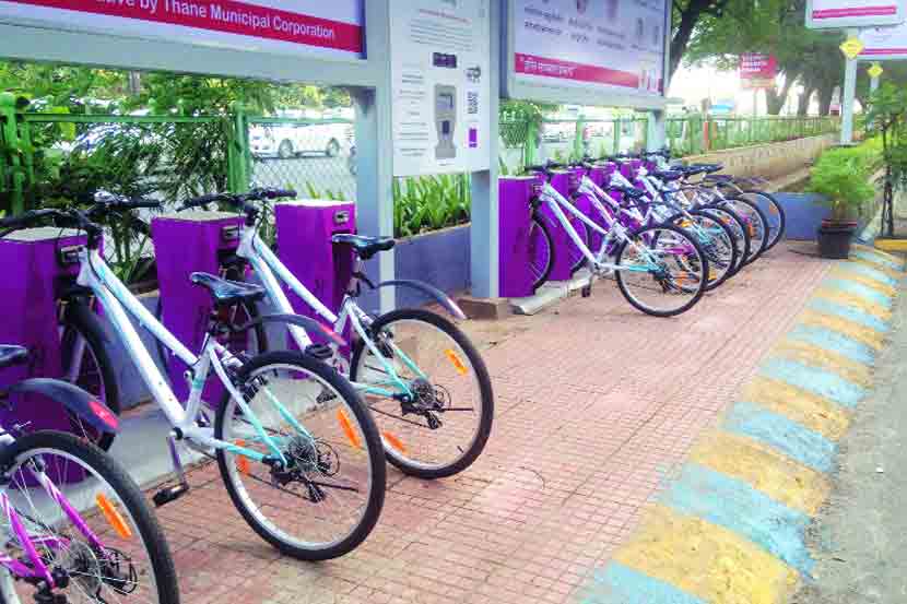 शहरांतर्गत प्रवासासाठी ठाणेकरांची सायकलस्वारी शहरांतर्गत प्रवासासाठी ठाणेकरांची सायकलस्वारी