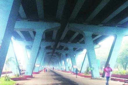 under beautified Eastern Expressway flyover