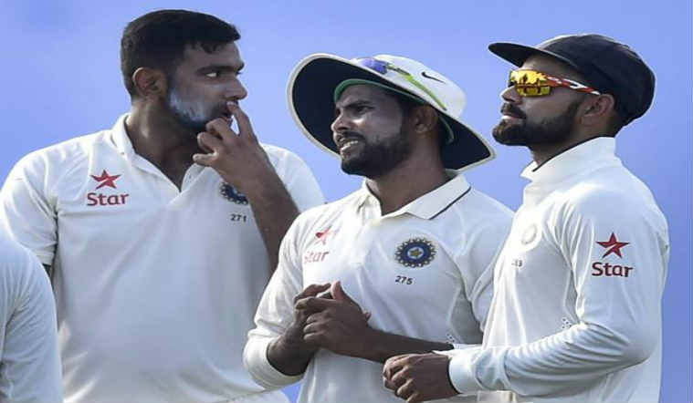 विराट कोहली, रविंद्र जाडेजा आणि रविचंद्रन आश्विन (संग्रहीत छायाचित्र)