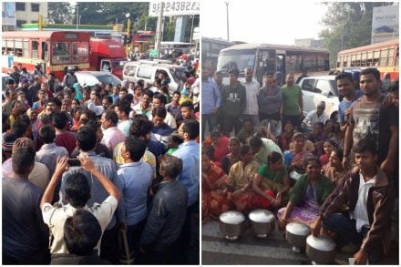 पिंपरी चिंचवडमधील दापोडी, फुगेवाडी, कासारवाडी येथे गेल्या चार दिवसांपासून पाणीपुरवठा होत नसल्यामुळे येथील संतप्त नागरिकांनी जुना मुंबई-पुणे महामार्गावर हांडे आणि बादलीसह ठिय्या मांडला.