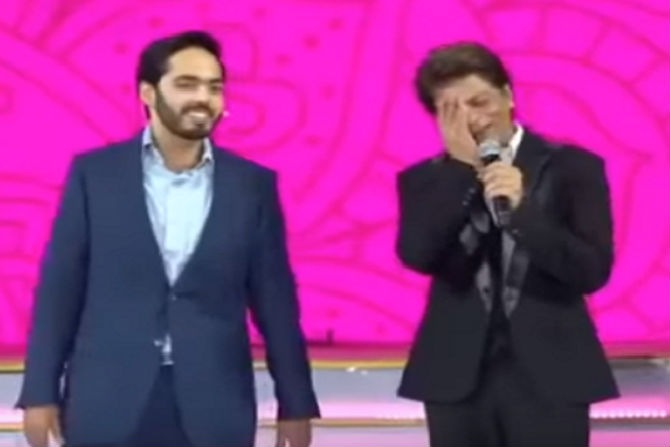 Anant Ambani and Shah Rukh Khan