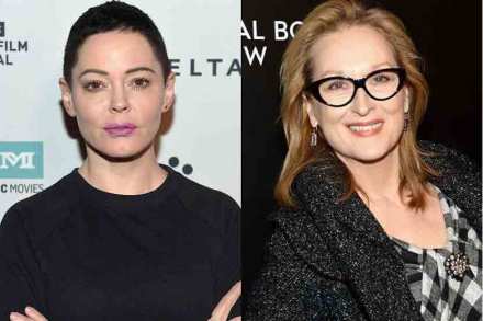 रोझ मॅक्गोवन व मेरिल स्ट्रीप